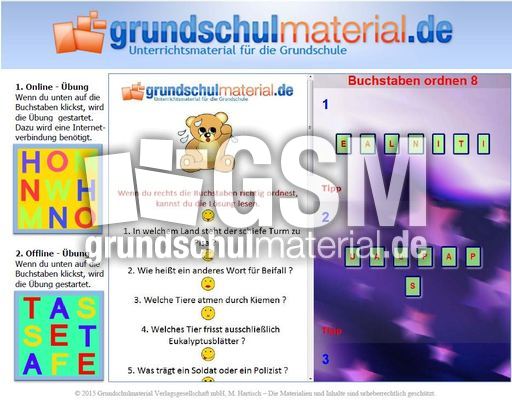 Buchstaben ordnen 8.7z